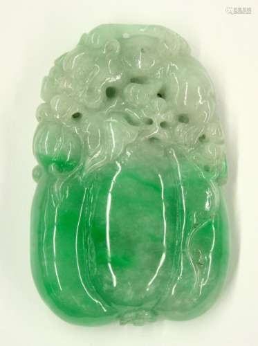 Chinese Carved Jadeite 'Melon' Toggle