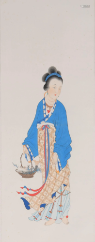 A Chinese Painting Paper Scroll