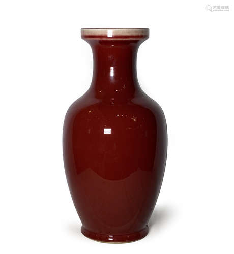 Chinese Red-Glazed Porcelain Vase