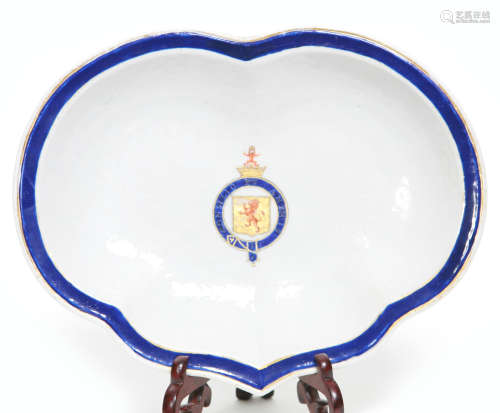Rare-Shaped 18th C. Chinese Export Armorial Porcelain