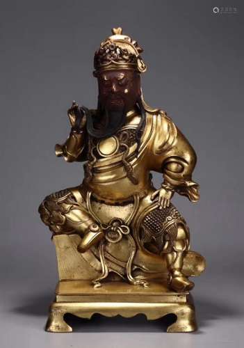 Gilt Bronze Figure Of a Warrior