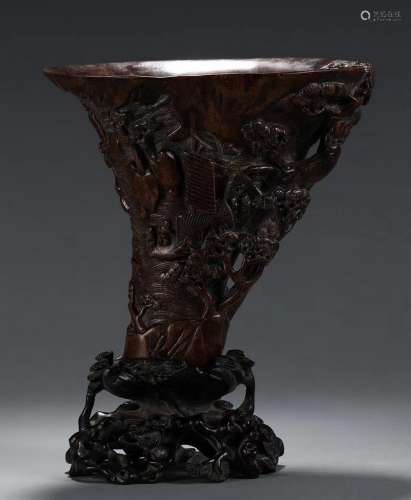 Finely Carved Agarwood Chenxiang Libation Cup
