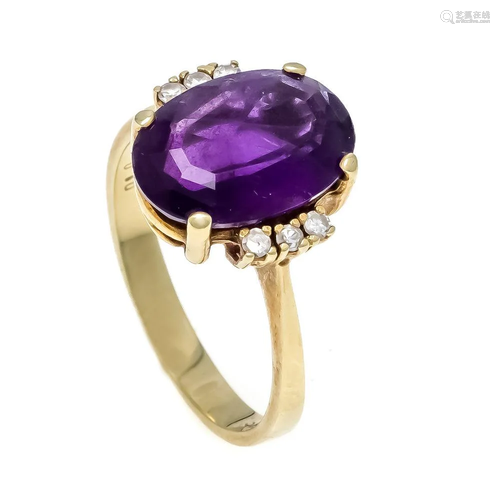 Amethyst diamond ring GG 585/0