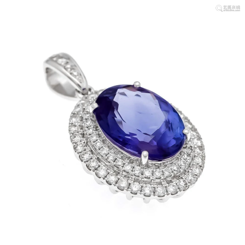 Tanzanite diamond pendant WG 7