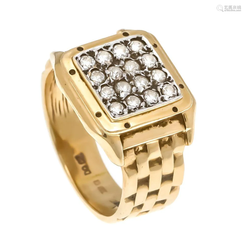 Diamond ring, GG 585/000 with