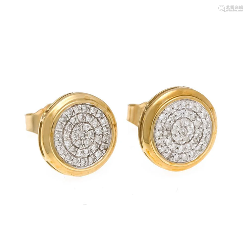 Diamond ear studs GG / WG 375/