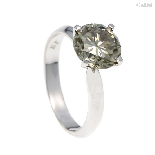 Moissanite ring WG 585/000 wit