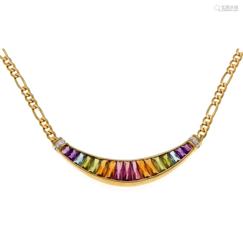 Rainbow necklace GG / WG 585/0