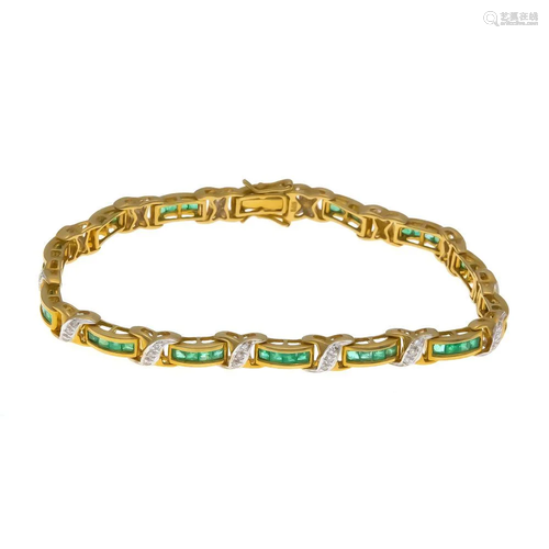 Emerald and diamond bracelet G