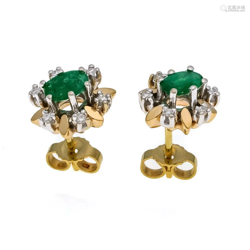 Emerald diamond ear studs GG 5