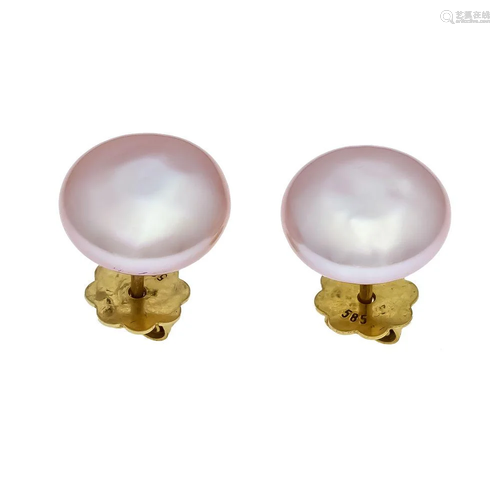 Pearl ear studs GG 585/000 wit