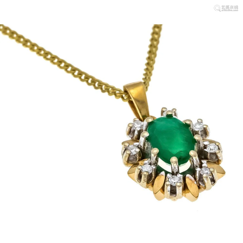 Emerald diamond pendant GG 585