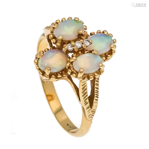 Opal diamond ring GG 585/000 w