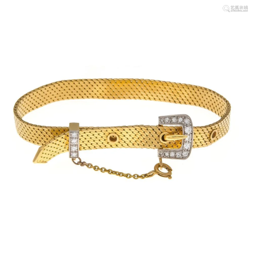 Belt and diamond bracelet gold