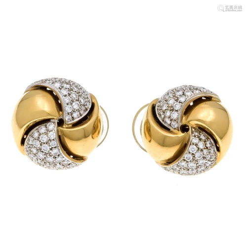 Diamond ear clips GG / WG 750/