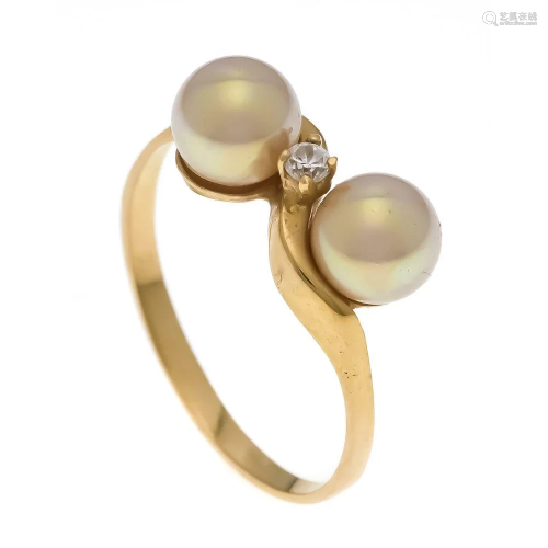 Pearl ring GG 750/000 with 2 g