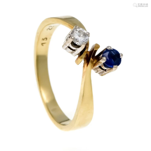 Sapphire and brilliant ring, g