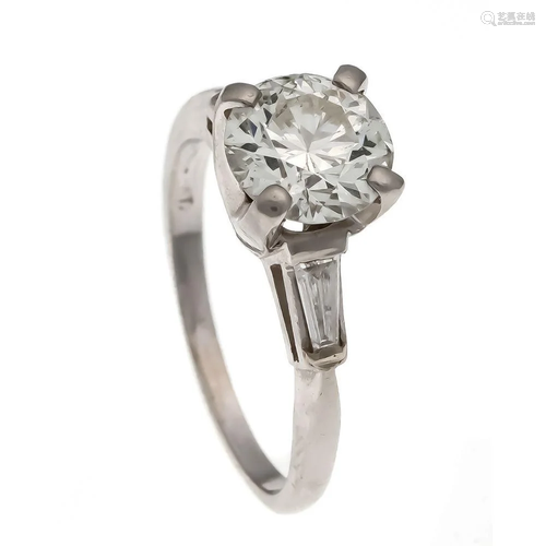 Old cut diamond ring platinum