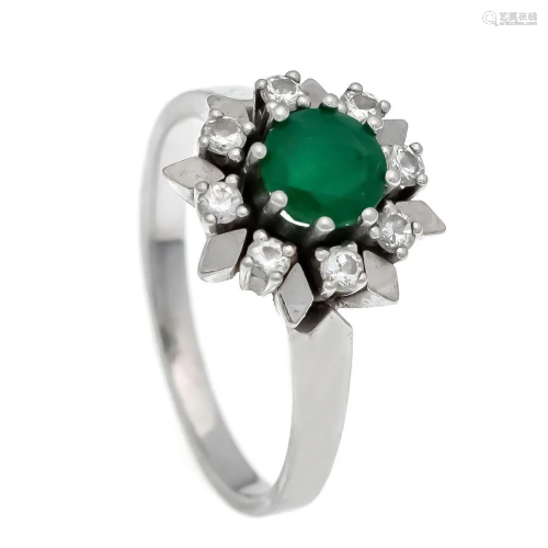 Emerald-Brilliant-Ring GG / WG