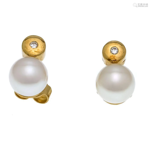 Akoya diamond ear studs GG 585