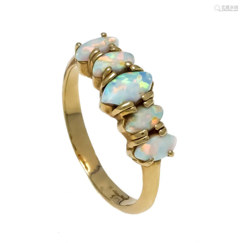 Opal ring GG 585/000 with 5 ov