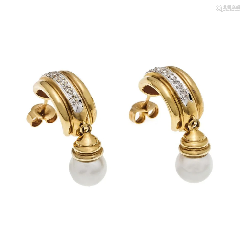 Akoya diamond ear studs GG 585