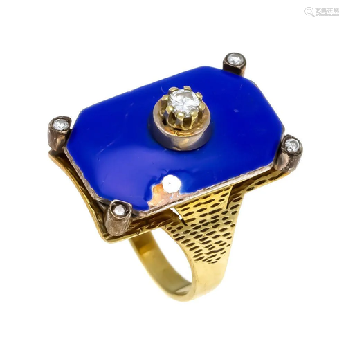 Enamel diamond ring, GG 585/00