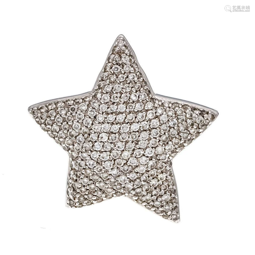 Christ diamond star pendant WG