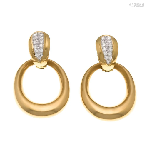 Diamond ear clips GG / WG 750/