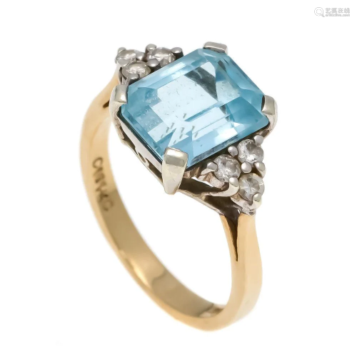 Aquamarine and diamond ring GG