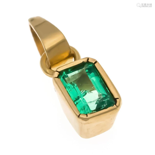 Emerald pendant GG 585/000 wit