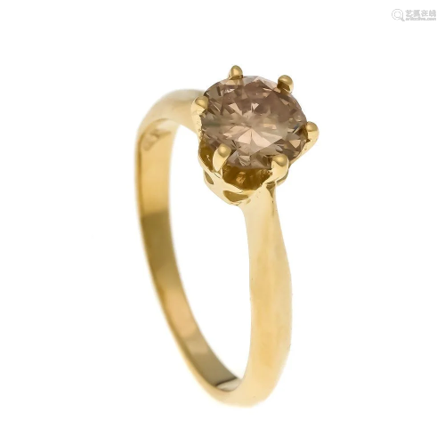 Diamond ring gold 585/000 with