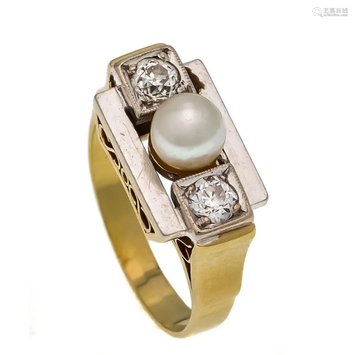 Art Deco pearl old European cu