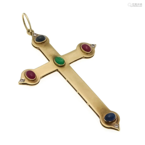 Cross pendant GG 585/000 with