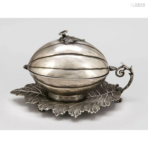 Lidded box, marked Russia, 186