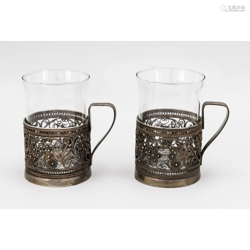 Pair of tea glass holders, 20t