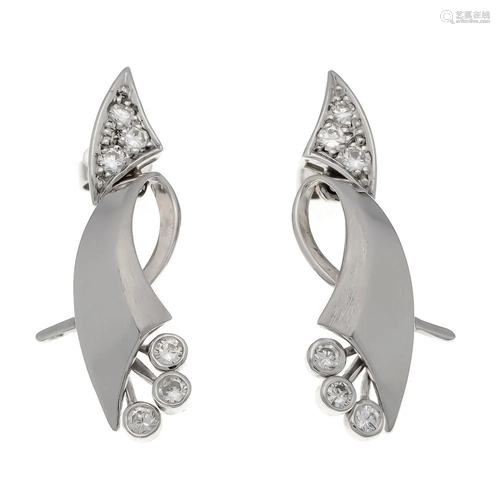 Diamond ear studs WG 750/000 w