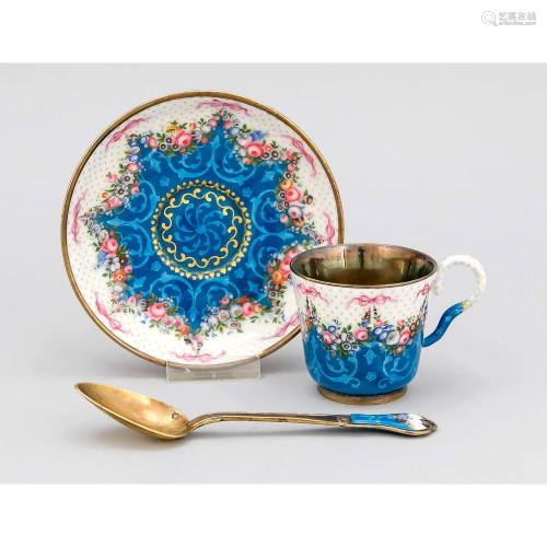 Cup with saucer and spoon, pro