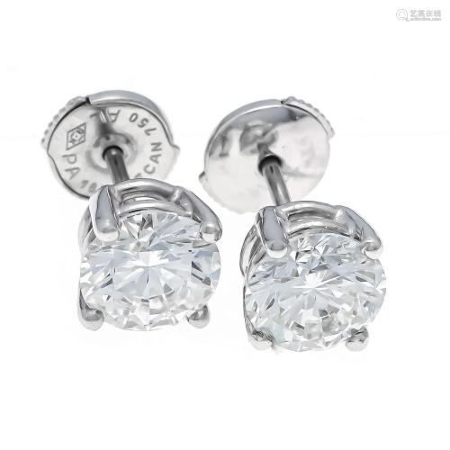 Diamond ear studs WG 750/000 w