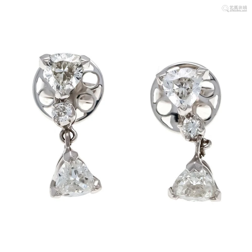 Diamond ear studs WG 750/000 w