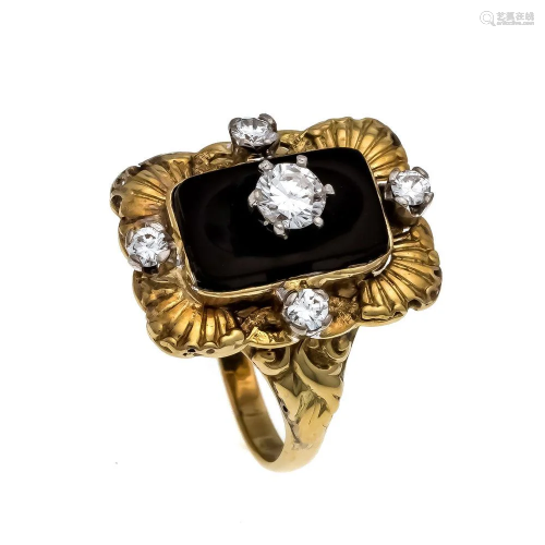 Onyx diamond ring GG / WG 585/