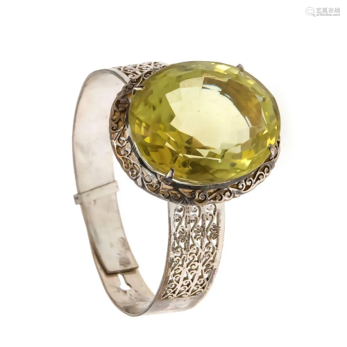 Citrine bangle silver with an