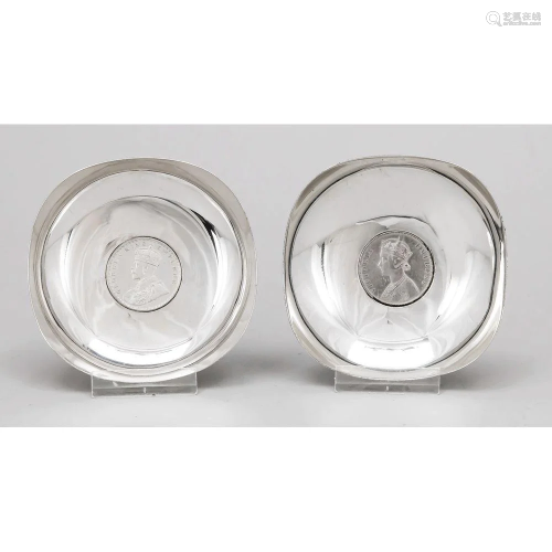 Two coin bowls, early 20th cen