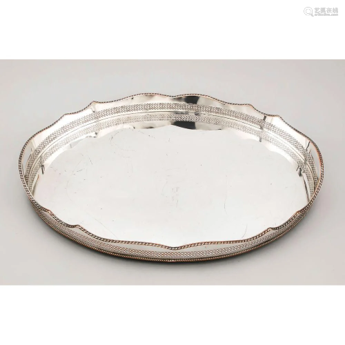 Large oval tray, 20th century,