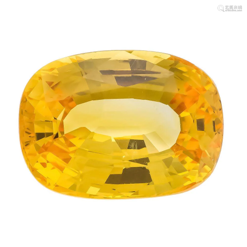 Yellow sapphire 15.56 ct, oval