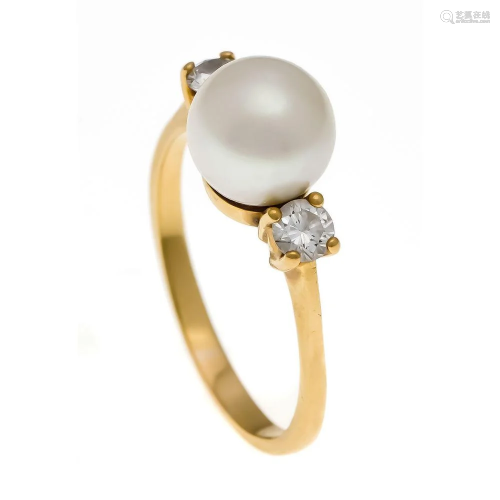 Akoya diamond ring, gold 750/0