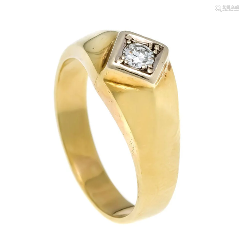 Diamond ring, gold 585/000 wit