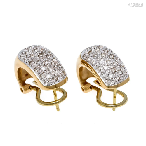 Diamond clip ear studs GG / WG