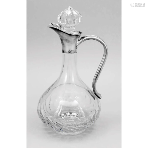 Carafe with silver mounting, G