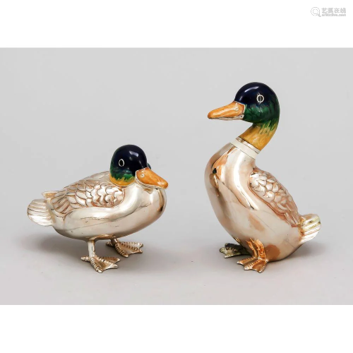 Two ducks, 20th century, Sterl